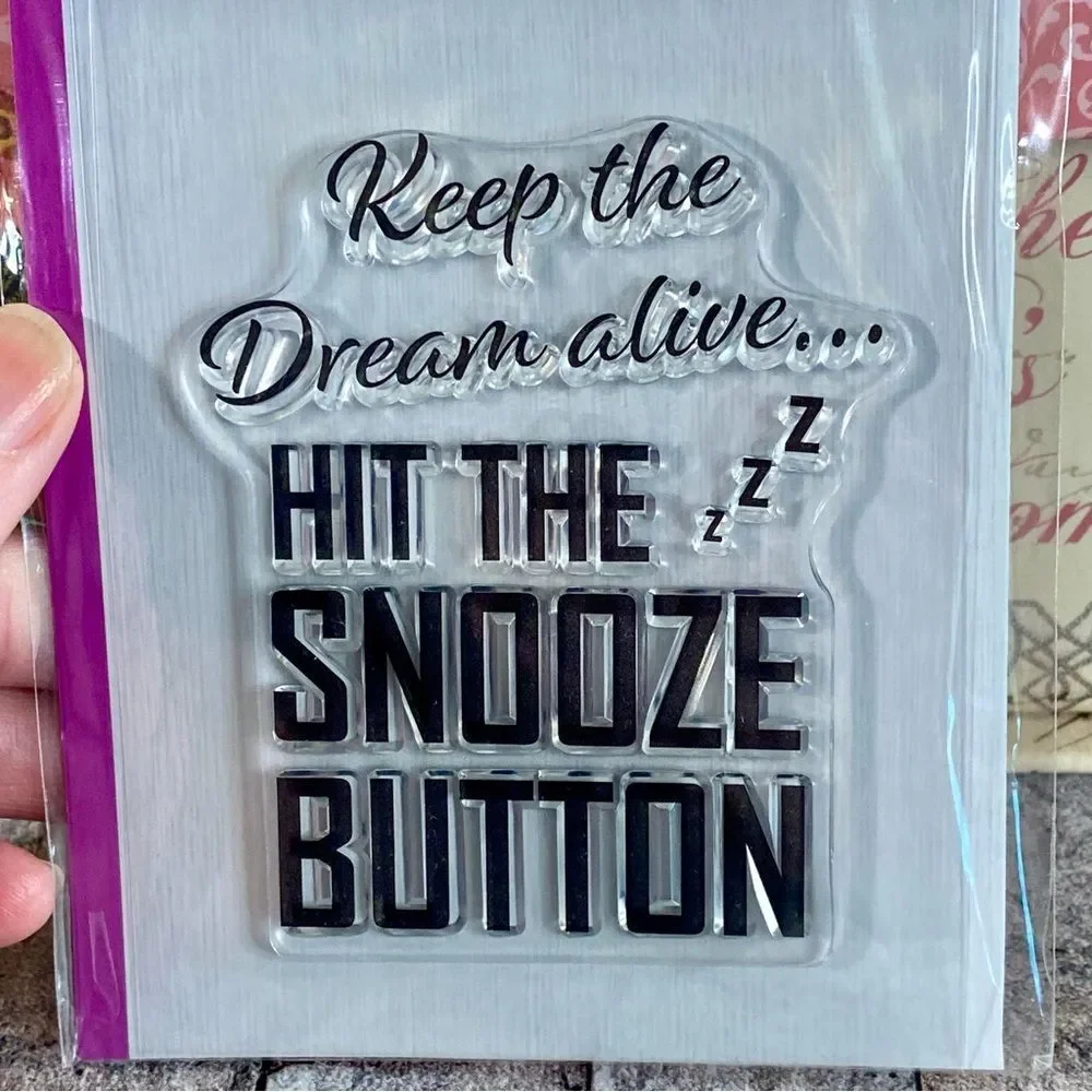 Crafter's Companion Clear Acrylic Stamp NWT Keep Dreaming 1 Piece Handmade Cards